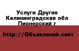 Услуги Другие. Калининградская обл.,Пионерский г.